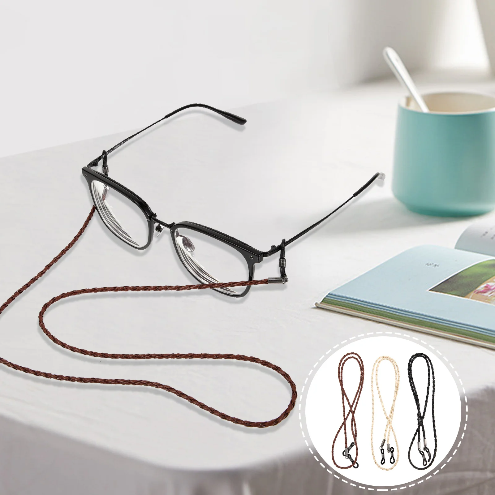 

3Pcs Eyeglasses Lanyard Stylish Glasses Chain for Men Women Anti-Slip Retainer for Farsighted Sports Eyewear Accessories