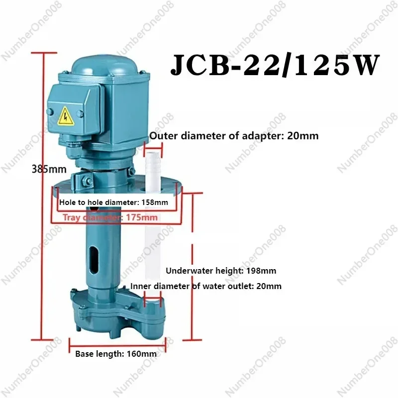 220V 380V 125W 22L/min Machine Tool Cooling Pump Lathe Oil Pump Electric Pump for Flushing Cooling Medium