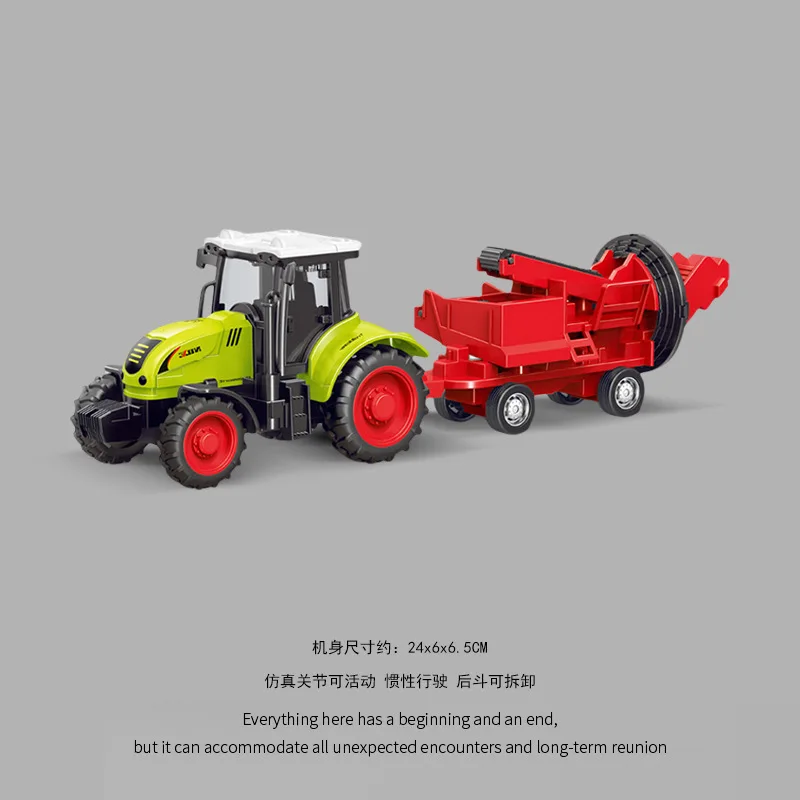 جرار مزارع بالقصور الذاتي، مركبة هندسية للحديقة، نموذج سيارة حفارة، سيارة لعبة للأطفال، سيارة هدية. #4