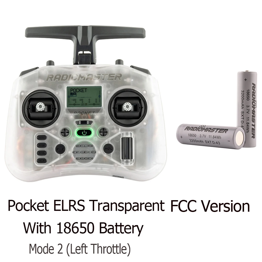 Radiomaster Pocket Hall Gimbal Sender Fernbedienung Tragbare leichte integrierte LED-Licht faltbare Antenne