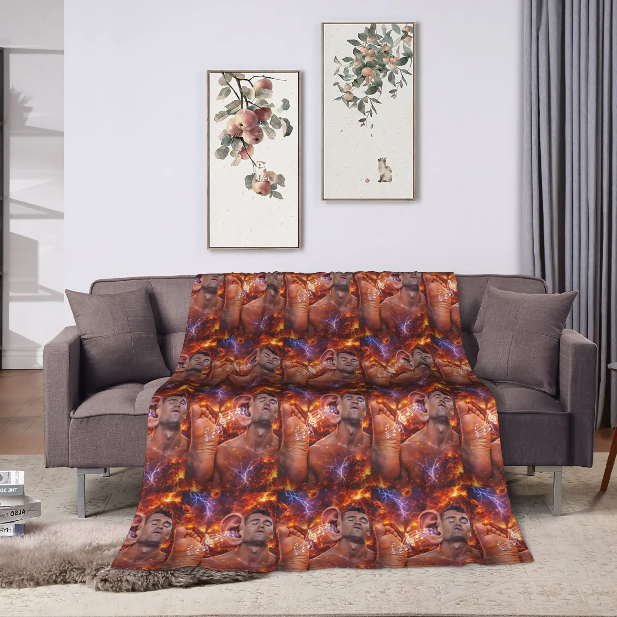 Volcano Lightning Big Ear  Blankets Soft Charlie Kirk Throw Blanket Winter Adults Living Room Travel Bedspread