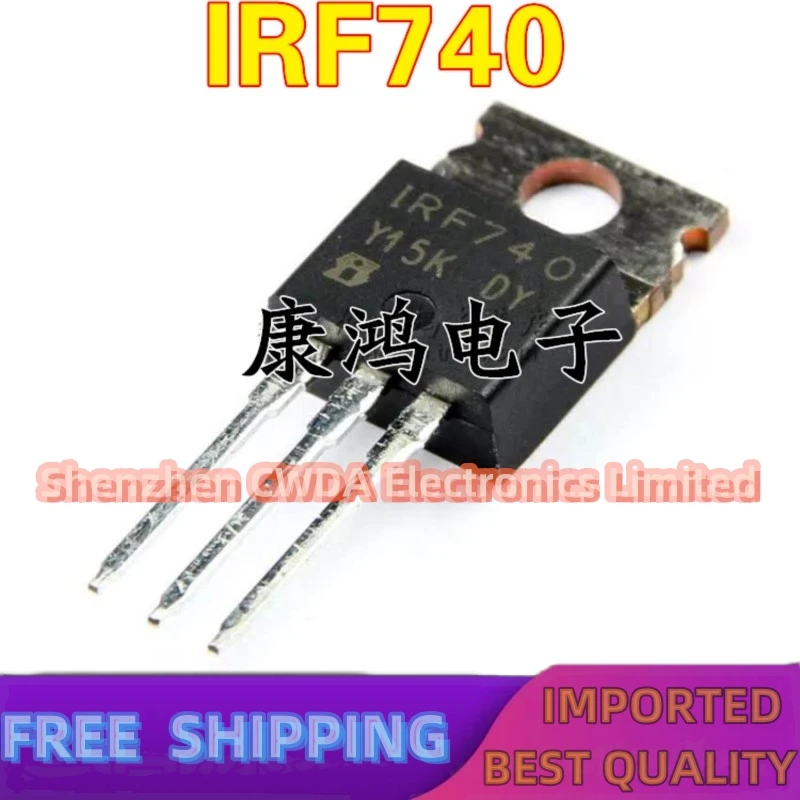 10PCS-20PCS   IRF740 IRF740PBF TO-220 MOS 10A/400V  In Stock Can Be Purchased