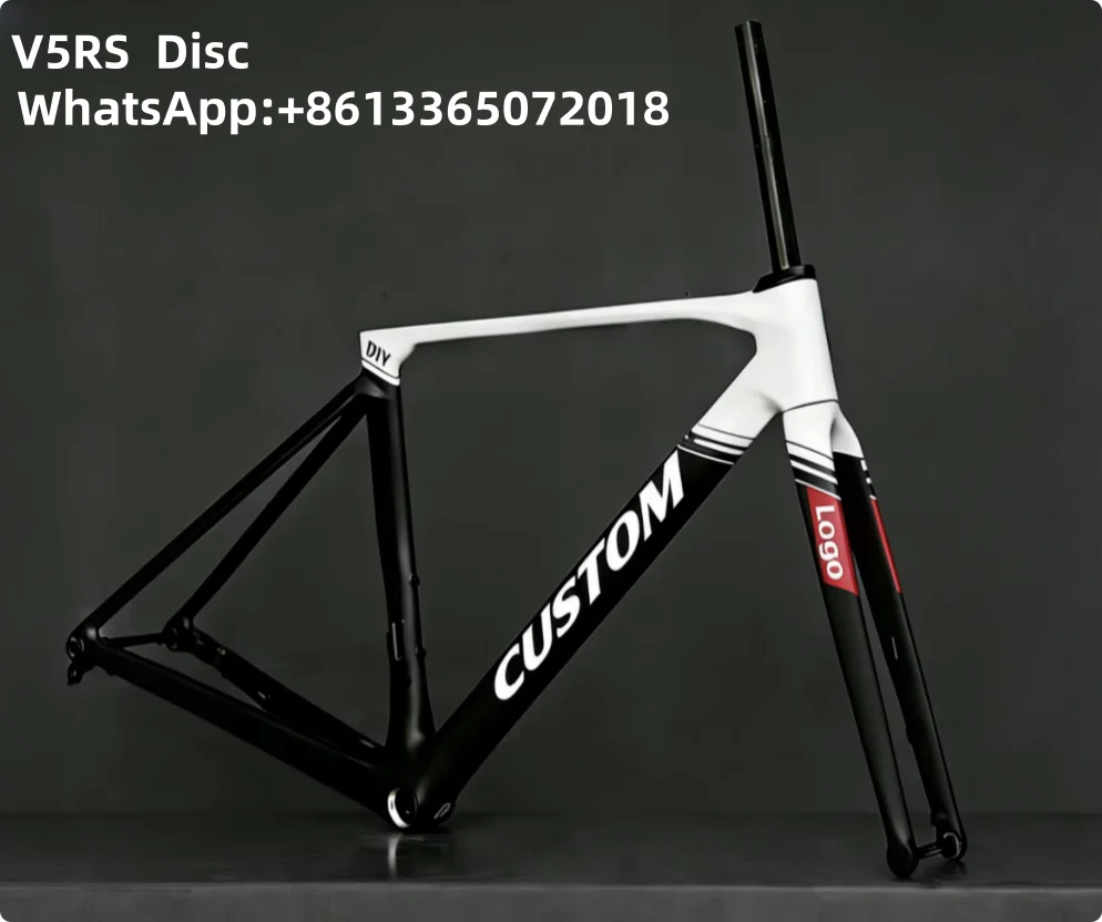 2025 Hot Sale V5Rs Disc Carbon Fiber Brake Bike Frameset Lightweight Carbon Fiber Road Bicycle Frame Custom Colors+Logo