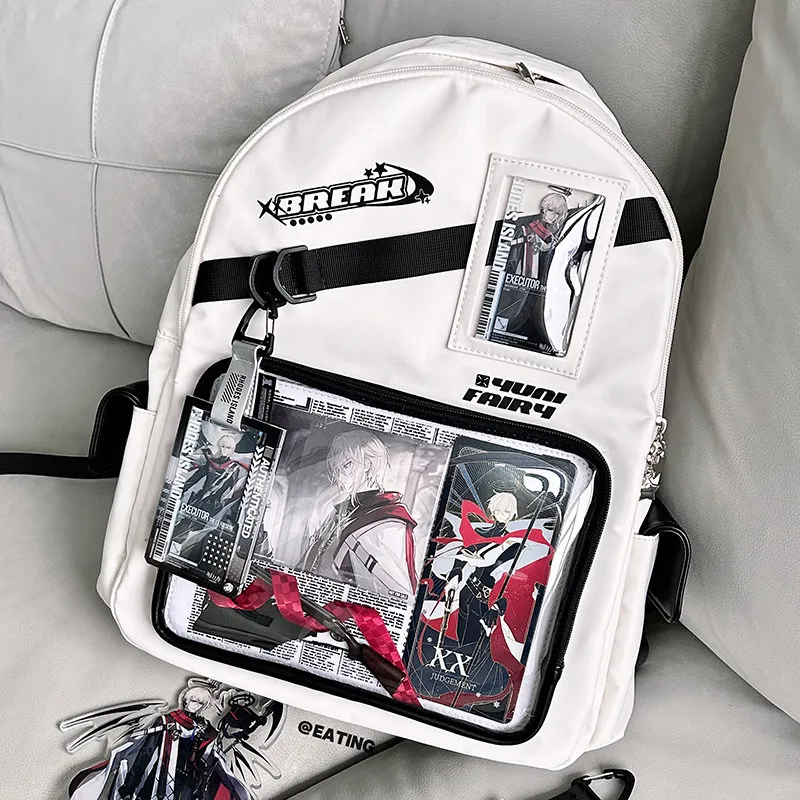 

Большой вместительный повседневный рюкзак с двойными лямками, студенческий, 16-дюймовый, дорожный, модный рюкзак в стиле Ita