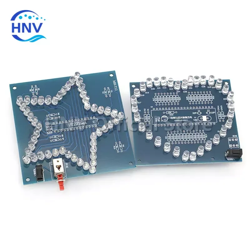 DIY Electronic Kit Heart Shape Colorful Glare LED RGB Module Love Water Light STC89C52 51 Single Chip Microcomputer For Arduino