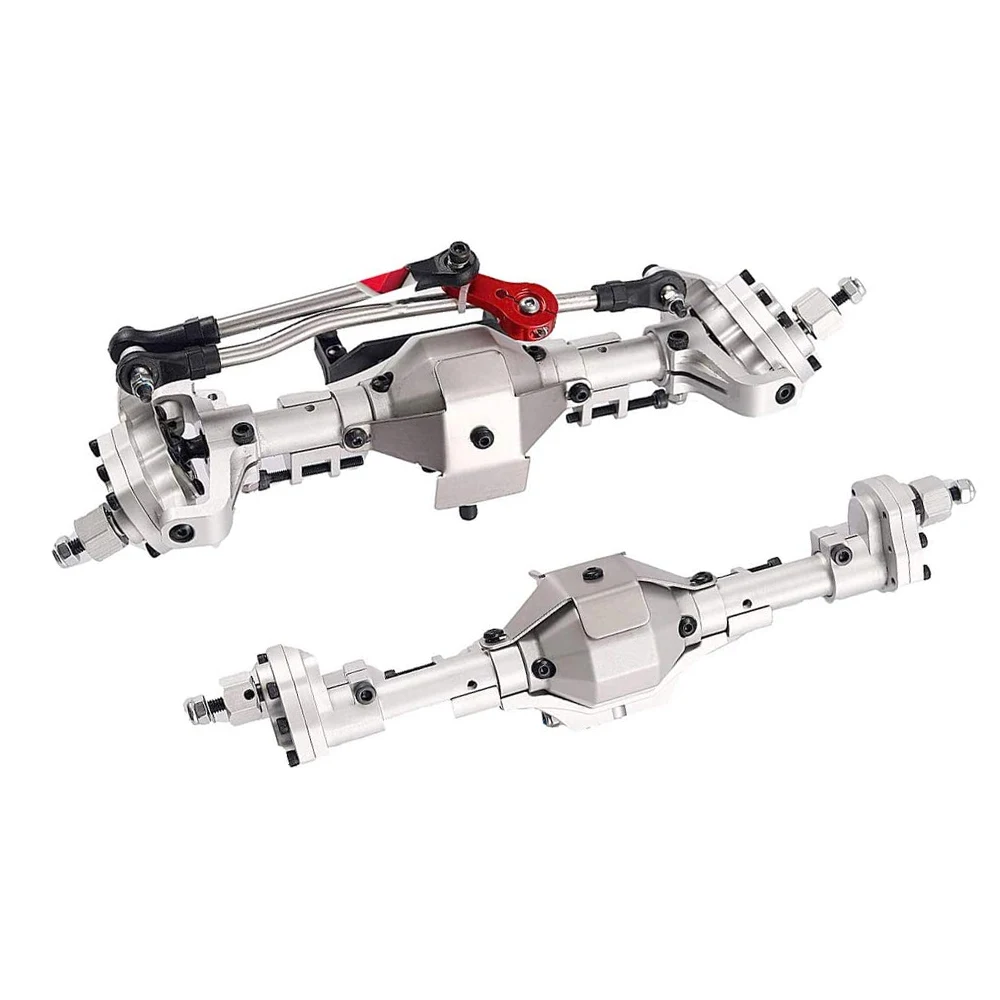 Aluminum Front Rear Portal Axle Assembled Axles for 1/10 Axial SCX10 II 90046 90047 RC Crawler Car Upgrades