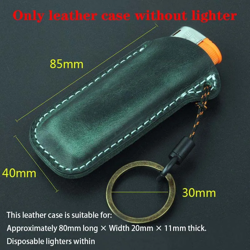 Fashion Durable Portable Leather Explosion-Proof Gas Lighter Protect Box for Reusable Case Outside Armor Cover Man Gift