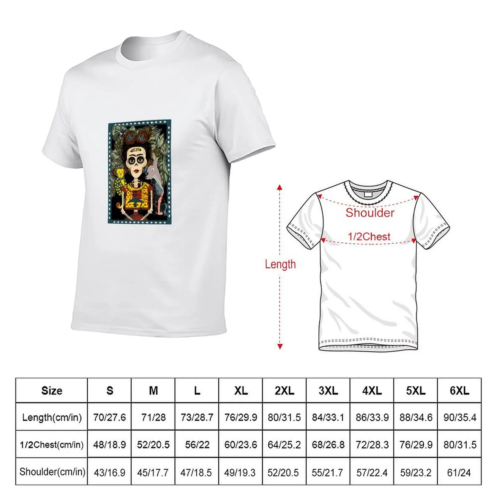 Self Portrait with Alebrijes T-Shirt anime shirt Blouse T-shirt men