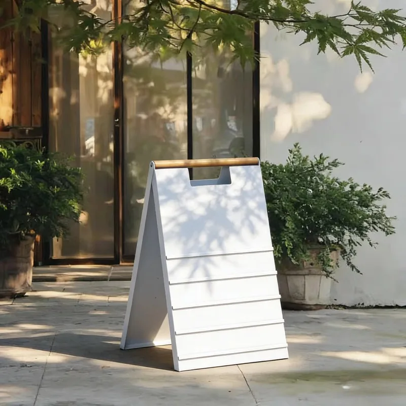 Outdoor A-shaped trapezoidal stretching billboard double-sided ad landing display stand