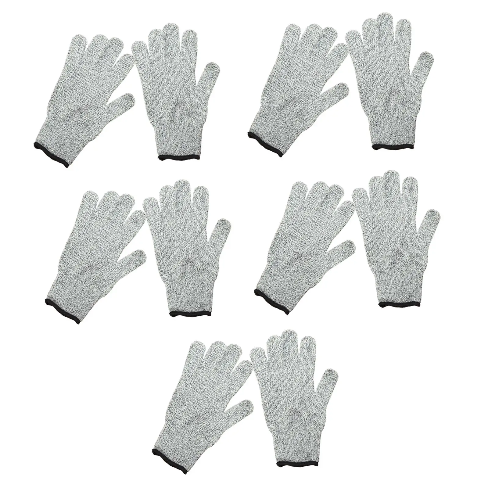 Cut Resistant Work Gloves Level 5 HPPE Fiber Anti Slash Protection for Kitchen Gardening Outdoor Camping Hiking Carving Safety