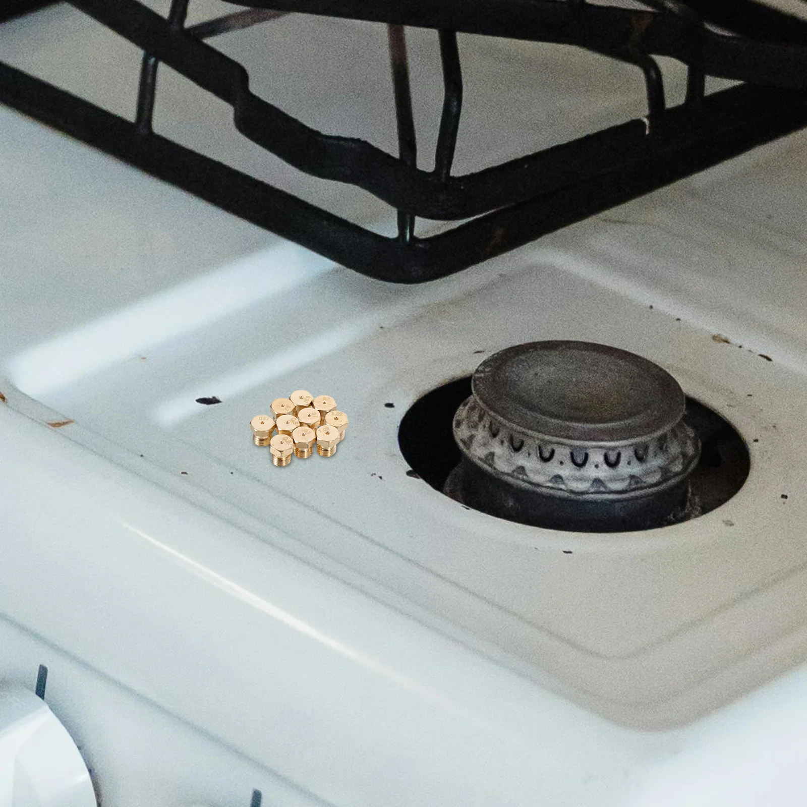 10Pcs Home Gas Stove Nozzles Brass Fuel Jet Diffuser for Household Cooking Appliances Reliable Performance Easy Maintenance