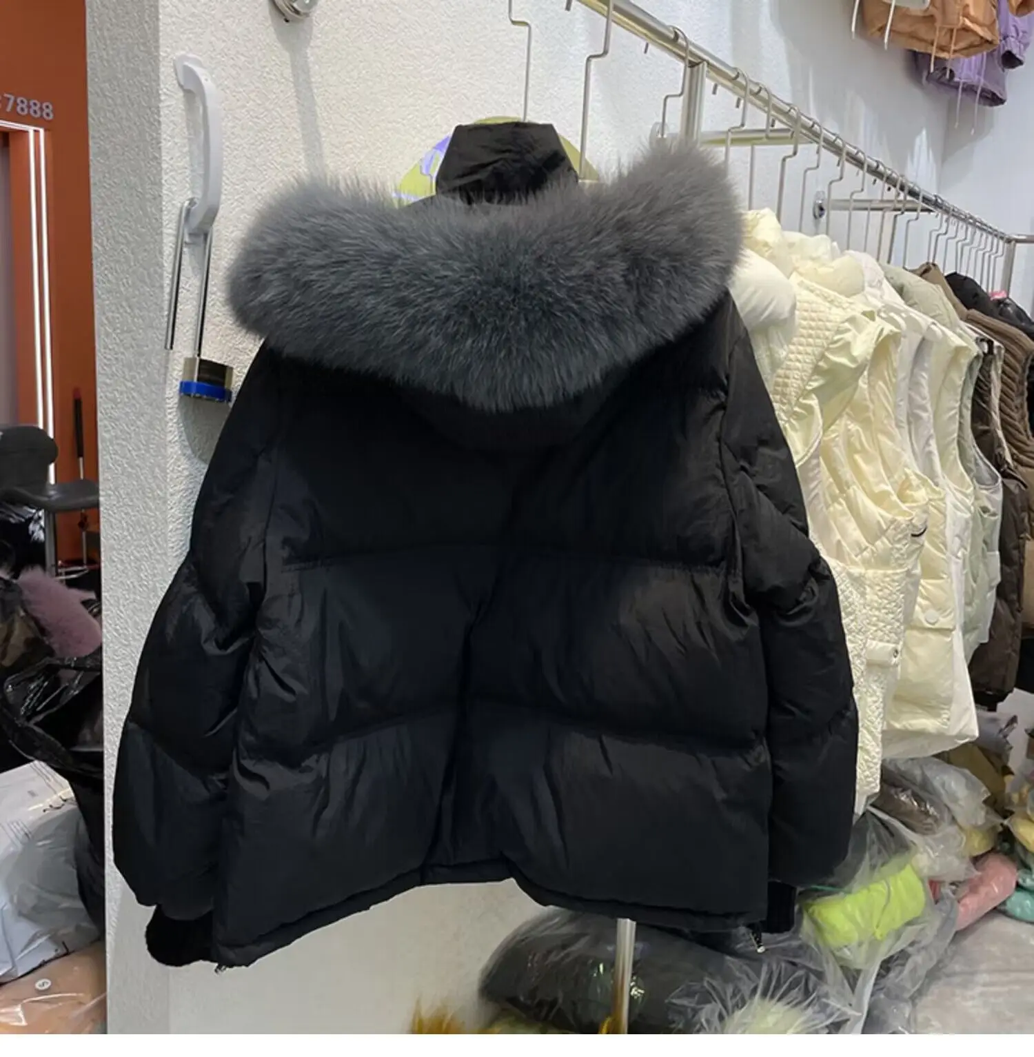 Donne grigio nero addensare parka giacca a maniche lunghe giacca imbottita con cappuccio moda coreano Streetwear Emo cappotto vestiti invernali 2024