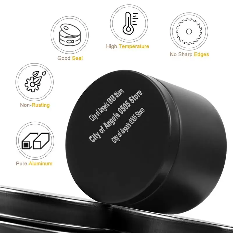 COFA-24Pcs Black Candle Tins Kit 4Oz Empty Candle Tin Kit With Lids For DIY Candles Making, Matte Full Candle Jars For Candle Ma