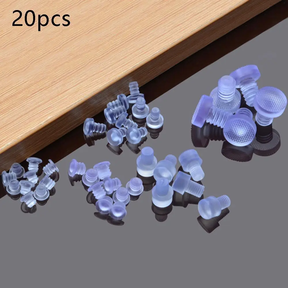 Transparent Door Bumper Transparent Furniture Accessories Hole Plugs Fasteners Foot Pad Rubber Stem Bumpers