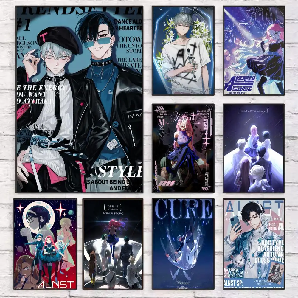 

Game A-Alien Stage-Sua And Mizi Poster Wall Art Sticky for Living Room Bedroom Office Hallway Bar Home Decor Gift Idea