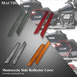 Motorrad Seiten reflektor Riegel Abdeckung harte Sattel tasche Schutz Aufkleber für Harley Touring Street Electra Glide Flht Flhtk Flhr 14-up