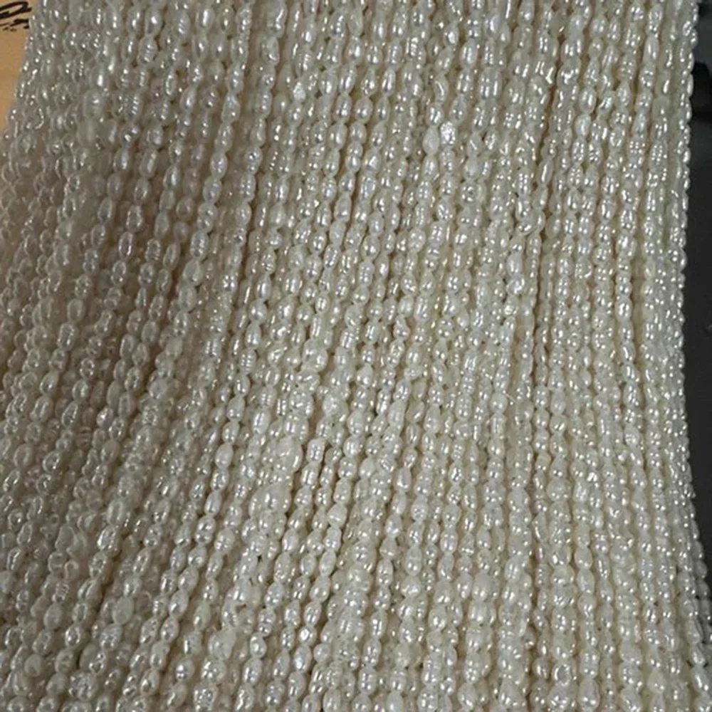 2,8-3,3mm Fabrik-Großhandel Natürliche Süßwasserperlen Reisförmige Isolierte Perlen Schmuckherstellung DIY Halskette Armband Zubehör Hochzeit – Detail 8