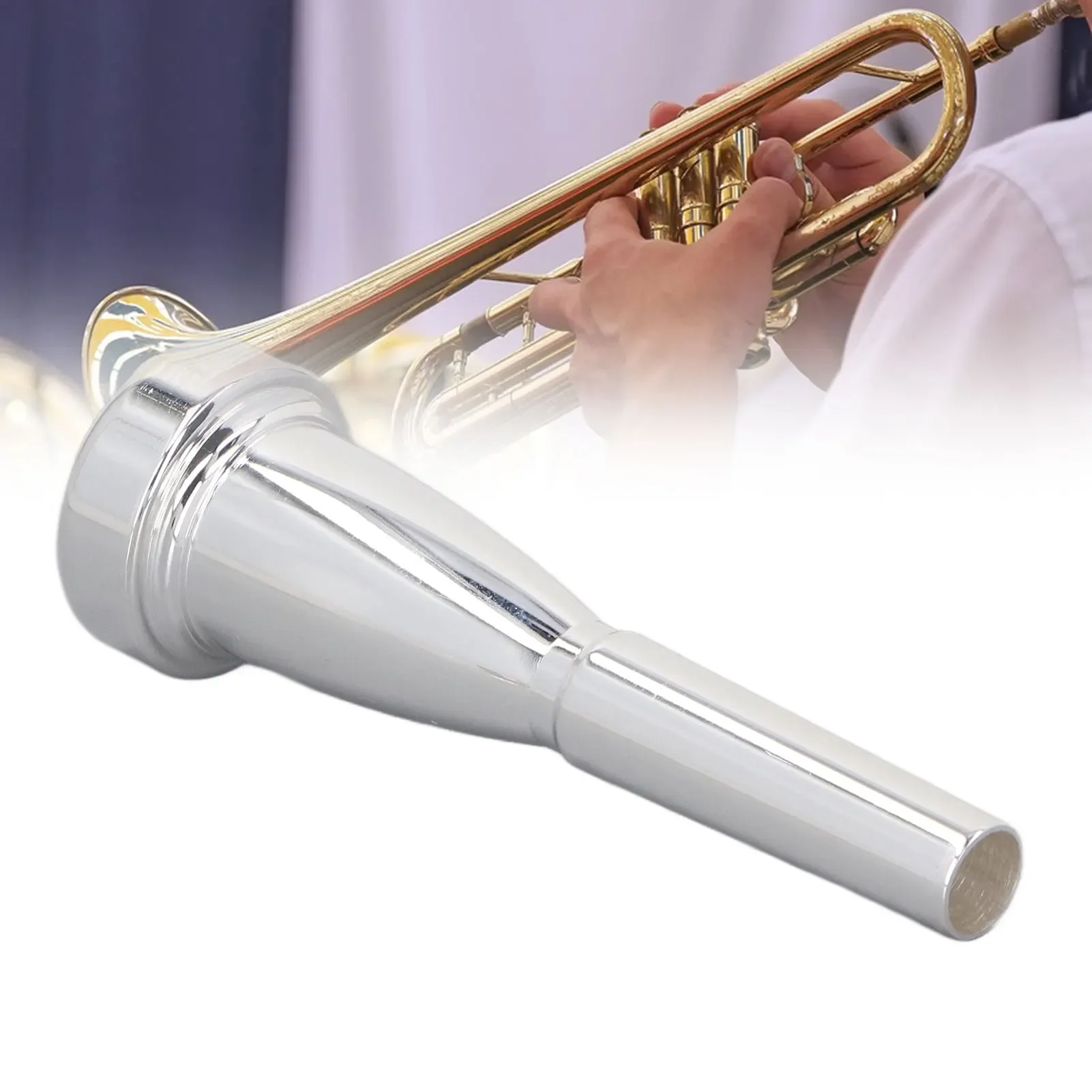 Boquilla de trompeta, aleación de aluminio, Metal, viento profesional, accesorios de repuesto para instrumentos musicales para trompetista