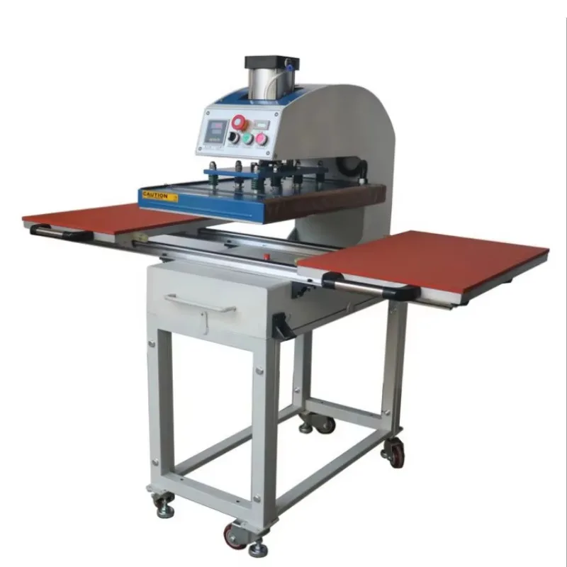 Slide Pneumatic Double Station Table Type Flat Hot Stamping Heat Press Machine Sublimation Heat Transfer Machine Custom Logo