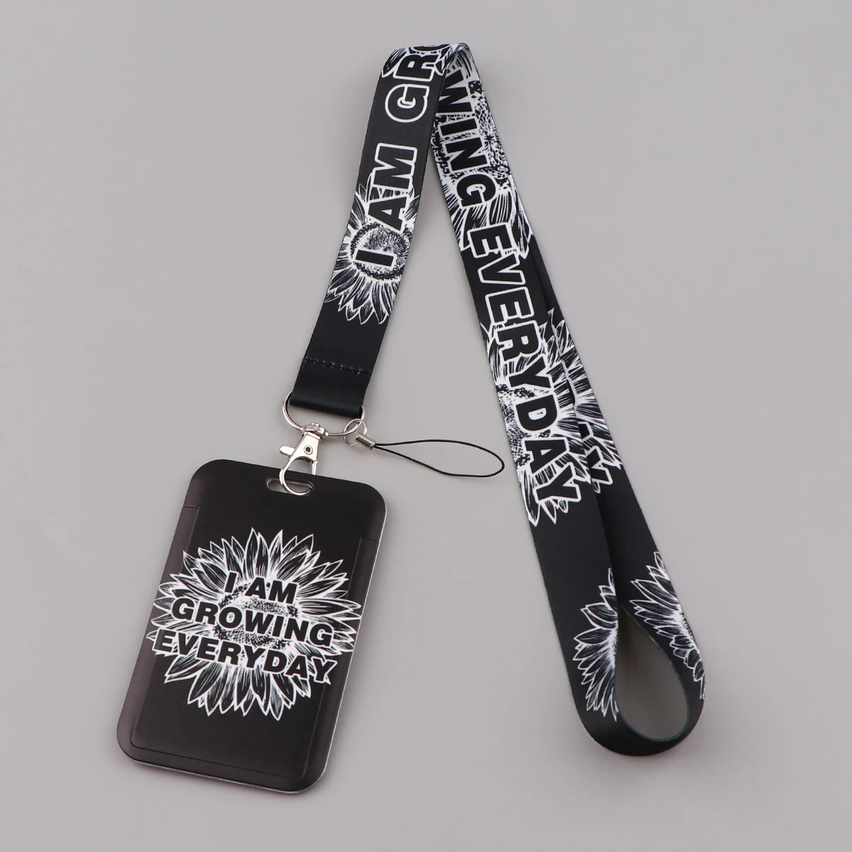 Quotations Lanyard For Keychain ID Card Cover Passport Childrens Cellphone USB Badge Holder Key Ring Neck Straps Accessories