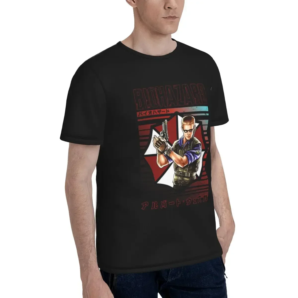 Albert Wesker T-Shirt for Men polyester T Shirts Men's Short Sleeve Round Neck Summer Clothes Tops