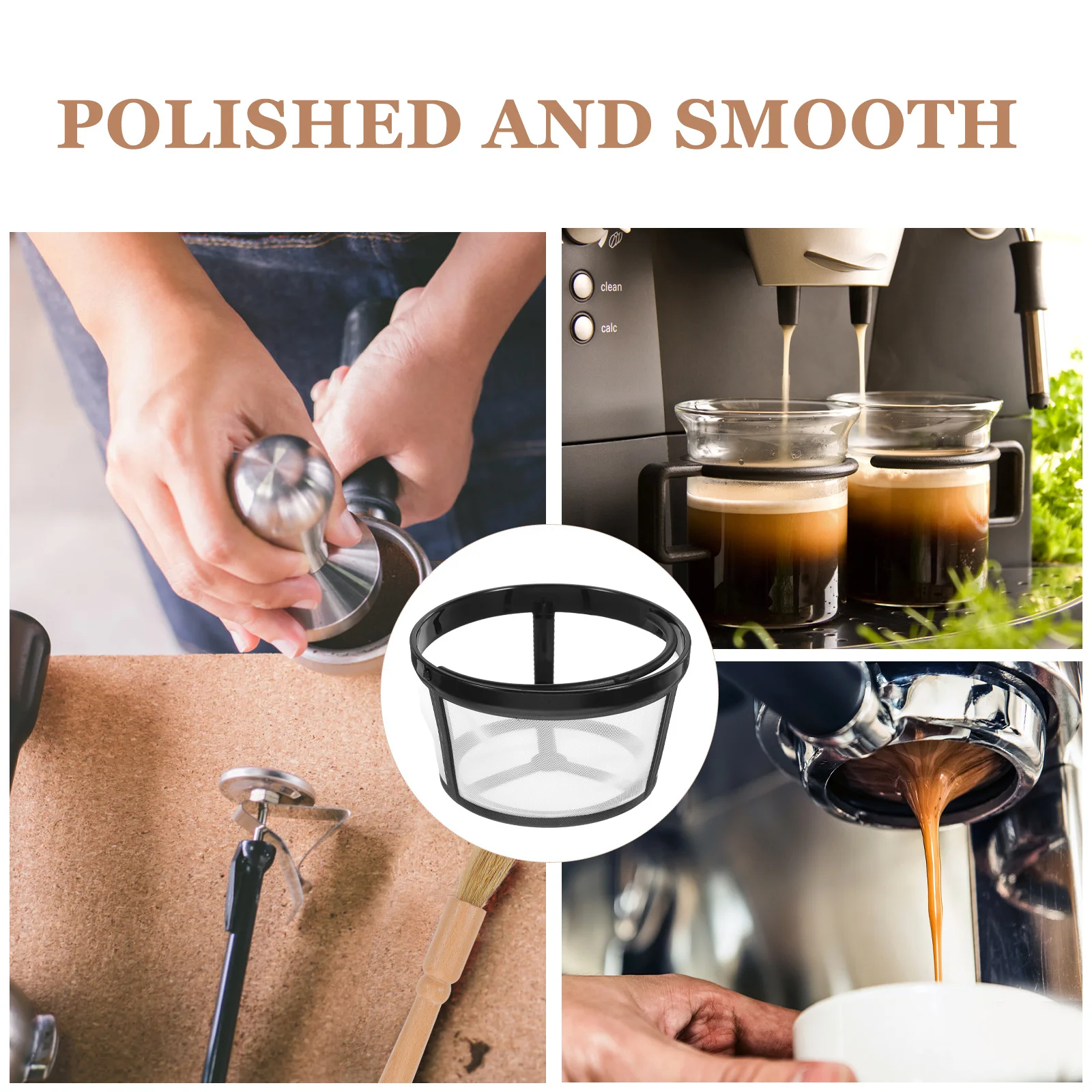 

Permanent Reusable Coffee Filter Basket Unbleached Basket Filter Holder Compatible with Cylindrical Coffee Machines Dishwasher