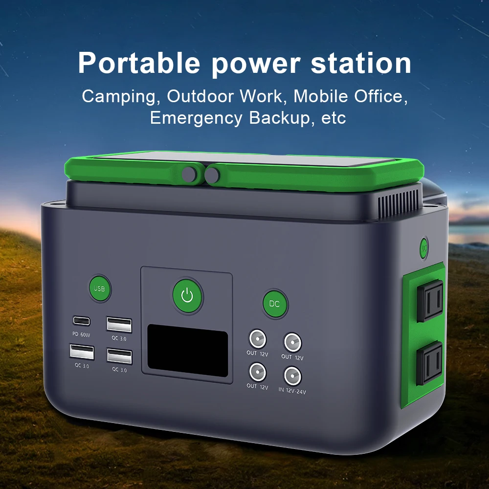 YABO Supply 200w Solar Mobile Power Station PD 60W 192wh Power Bank Charging Portable Power Station
