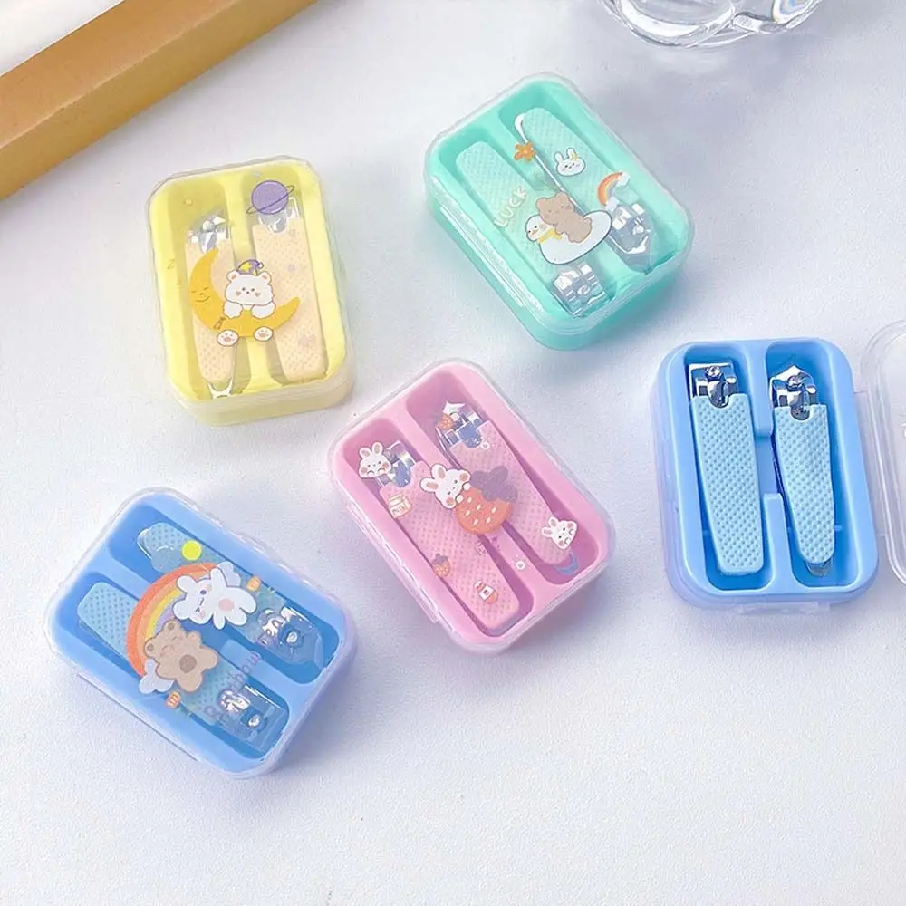 Nail Accessories Cartoon Nail Clippers Set Manicure Set Rabbit Bear Pattern Nail Cutting Pliers Plastics Pedicure Tool