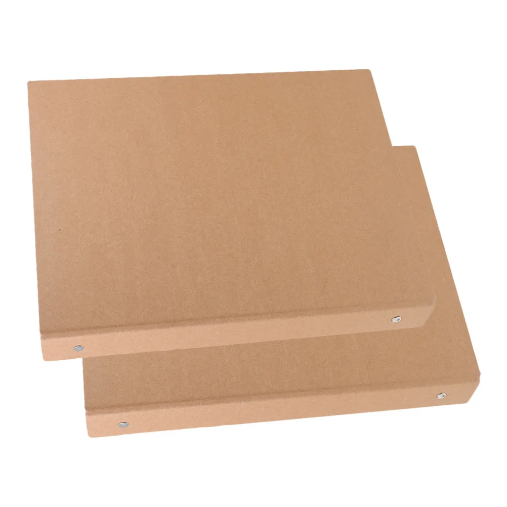 

2pcs Loose Leaf Binder Cover Kraft Paper Notebook Shell A4 Notepad Case Stain Resistant Easy Clean Protective Cover For Journal