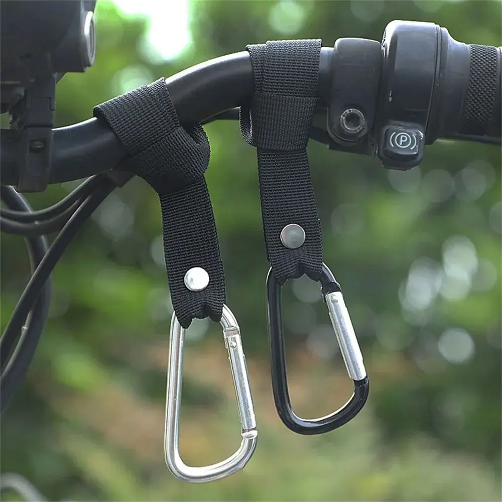 Alloy Multifunctional Carabiner D Shaped with Straps Punch-Free Carabiner with Lock Universal Motorcycle Electric Scooter Hook