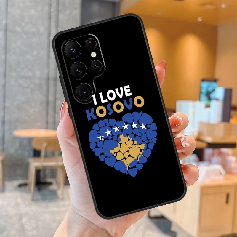 Kosovo National Flag Phone Case For Samsung Galaxy S25 S24 S23 S22 S20 S21 Ultra S9 S10 Plus S25 FE Back Cover