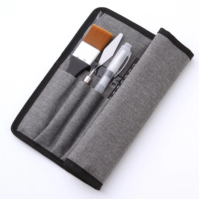 18Pcs/Set Multi-Purpose Nylon Fur Watercolor Brushes Acrylic Brushes Canvas Painting Bags Painting Materials