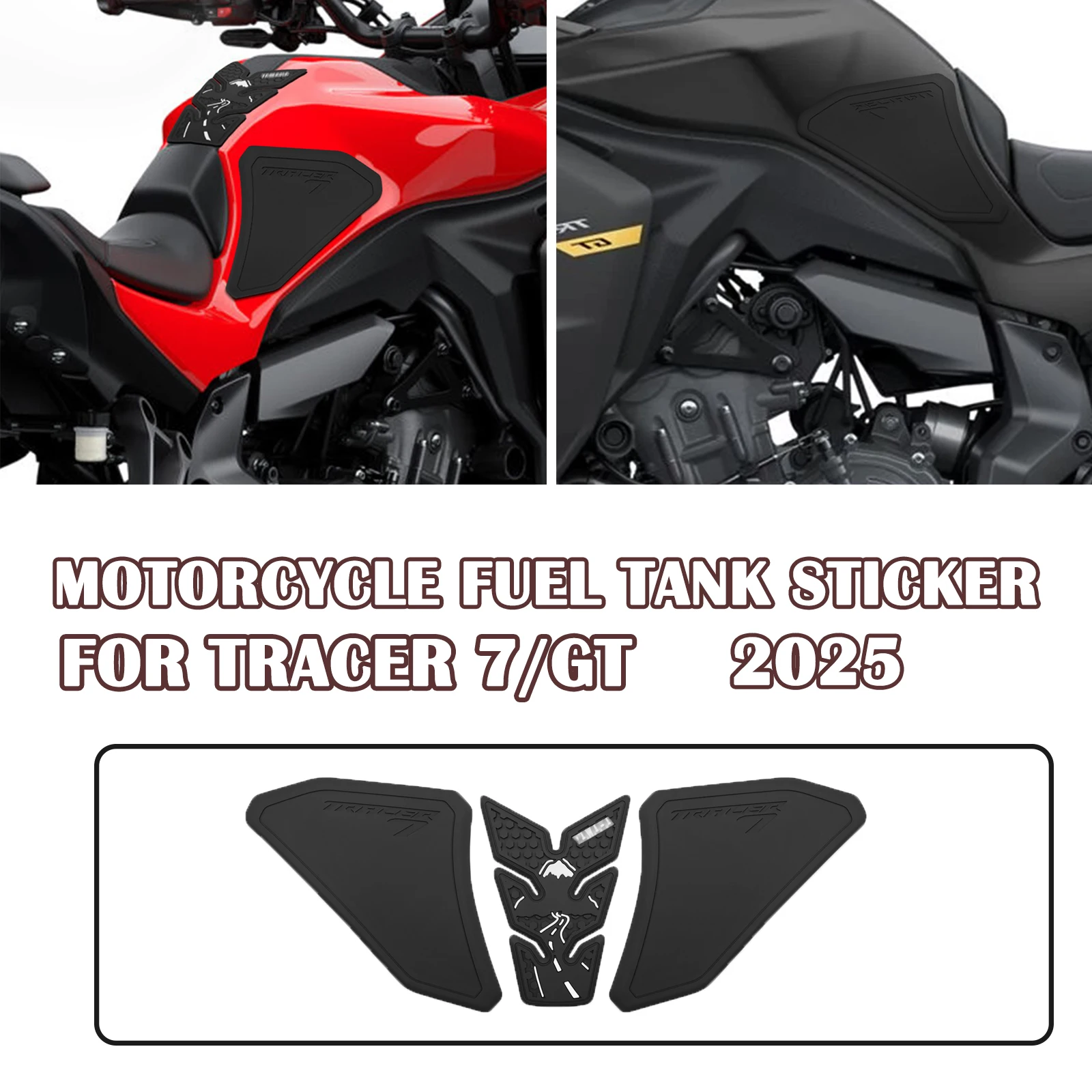 

Fuel Tank Pad Protector Non-Slip Waterproof Motorcycle Cover Grip Guard Durable Rubber For YAMAHA TRACER 7/GT Tracer7 GT 2025