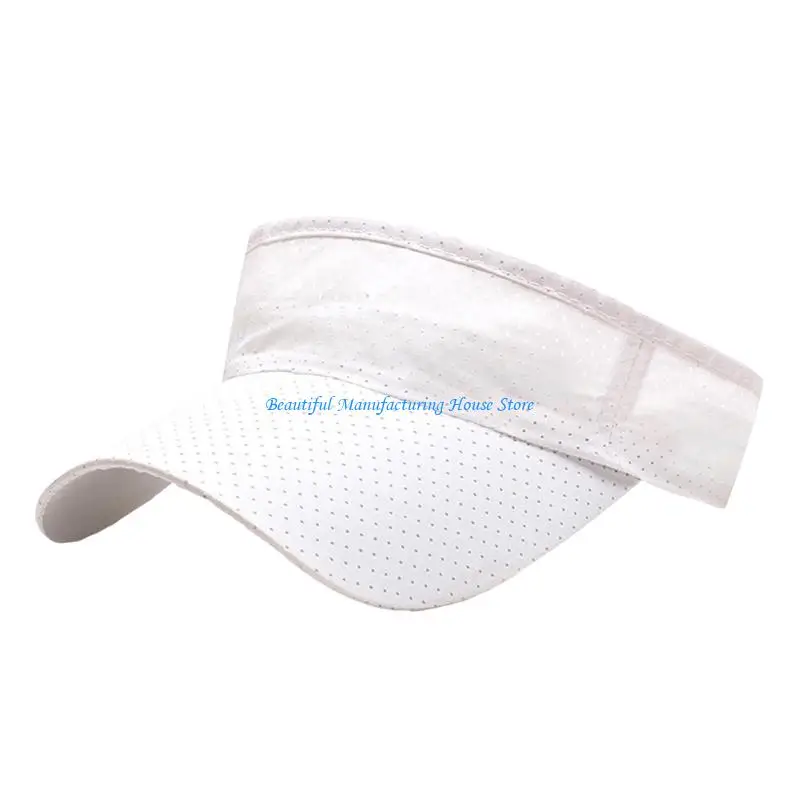 E56A Outdoor Sun Hat Sweat Absorbing Mesh Hat Camping Running Open Top Hat for Adult
