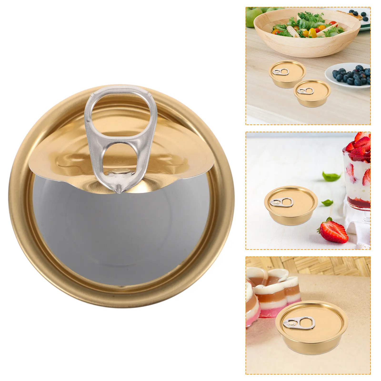 12Pcs 40Ml Aluminum Easy-Open Empty Cans for Desserts Mousse Pet Food Treats Snacks Tea Coffee Storage Cake Tins Holiday Favors