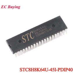 5Pcs/1pc STC8H8K64U STC8H8K64U-45I STC 8H8K64U PDIP40 Single Chip Enhanced 1T 8051 Microcontroller MCU IC Controller Chip