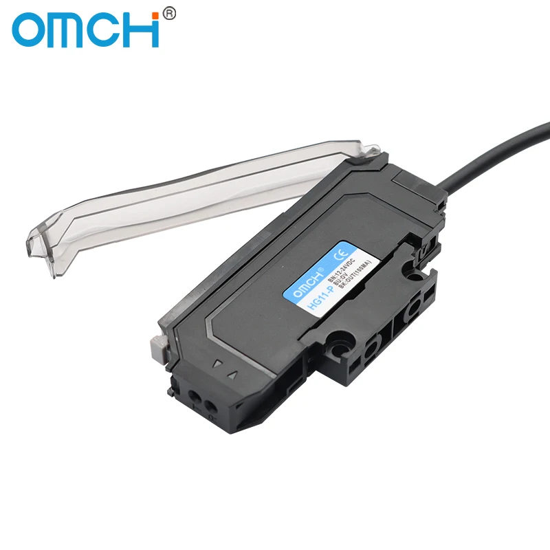 OMCH الألياف البصرية الاستشعار مكبر للصوت عالية الدقة 10-30 فولت تيار مستمر 3-سلك NPN PNP HG-11 شاشة ديجيتال البصرية الكهروضوئية التبديل