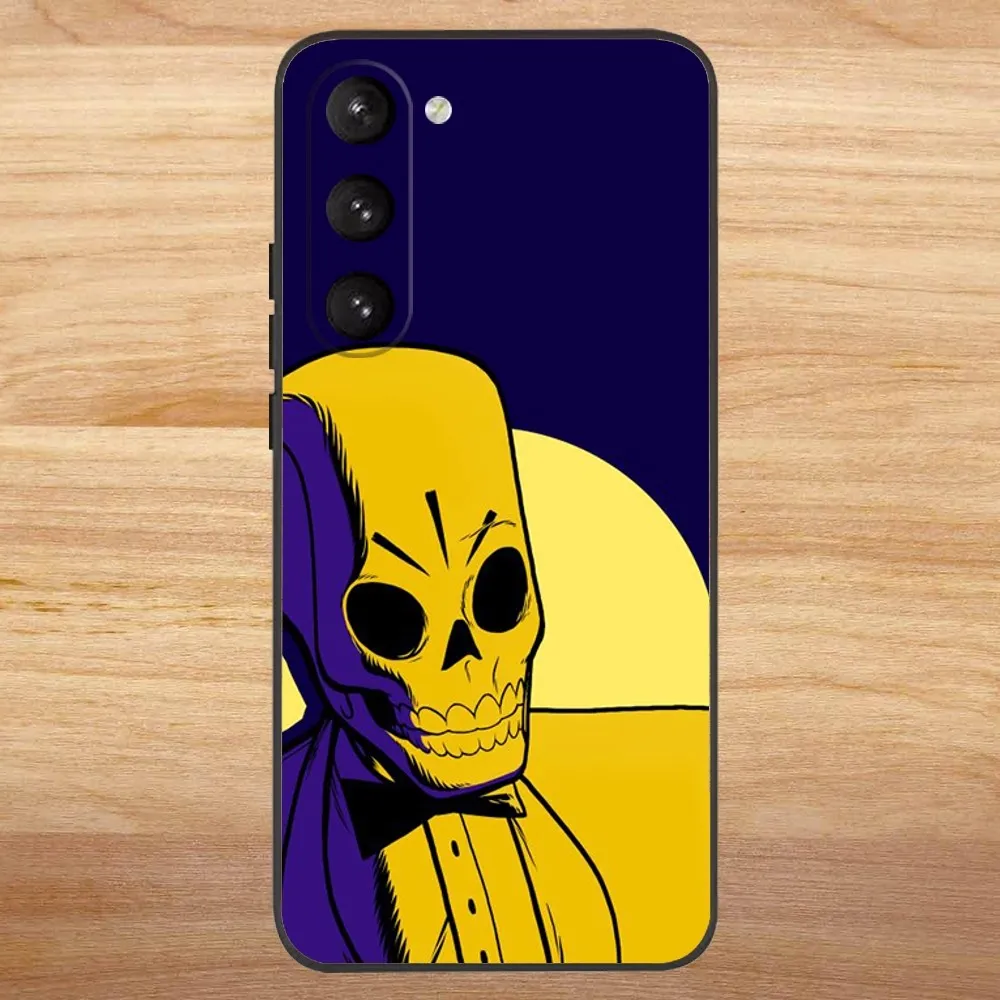 G-grim fandango-samsung s23,s20 ultra,note 20 lite,ultra,5g,plus,fe,s23,22,22, 30,21,10,9用のソフトブラックケース