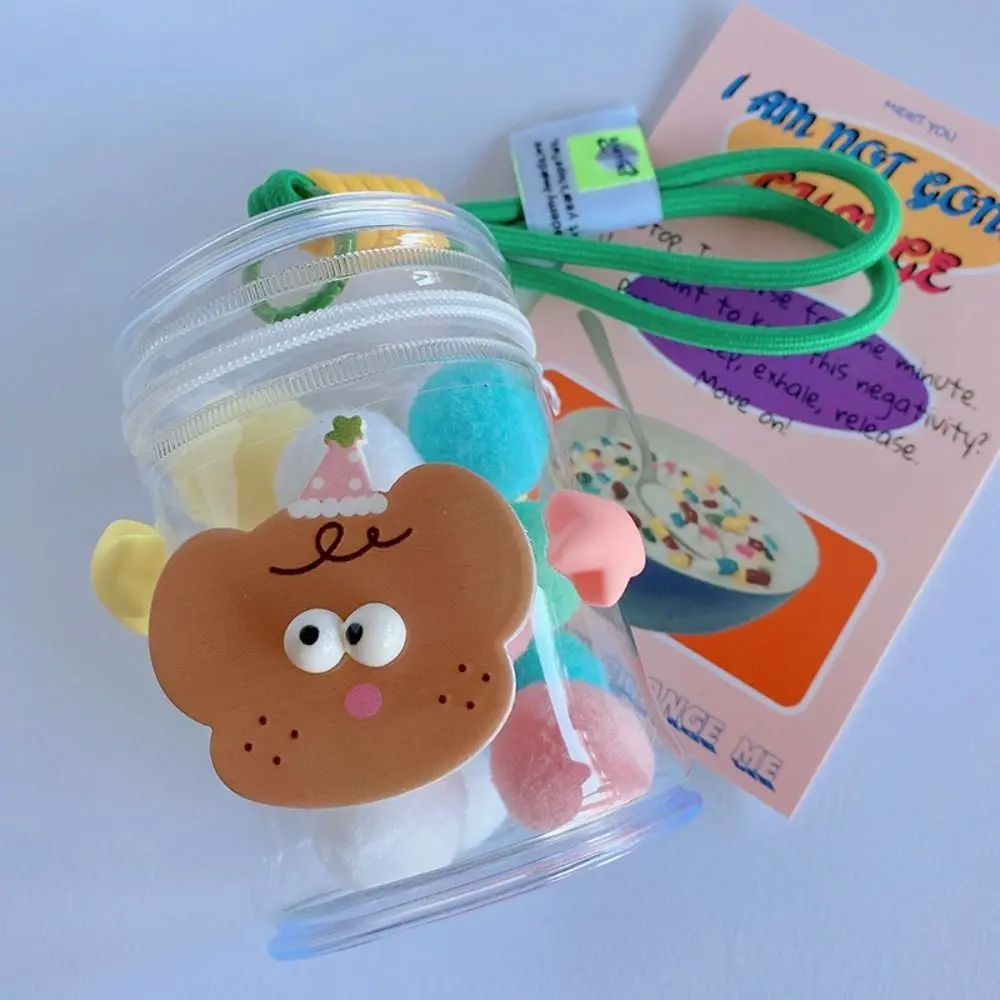 

Multicolor Clear Outdoor Doll Bag Transparent Roundness Doll Thicken Storage Pouch Cartoon Pattern Excluding Hairballs
