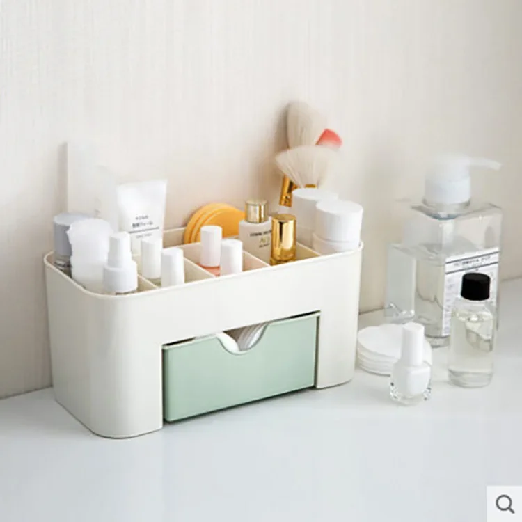 Jewelry and Cosmetics Storage Box, Drawer Style Plastic Office Desktop, Dressing Table, Lipstick Sorting Shelf