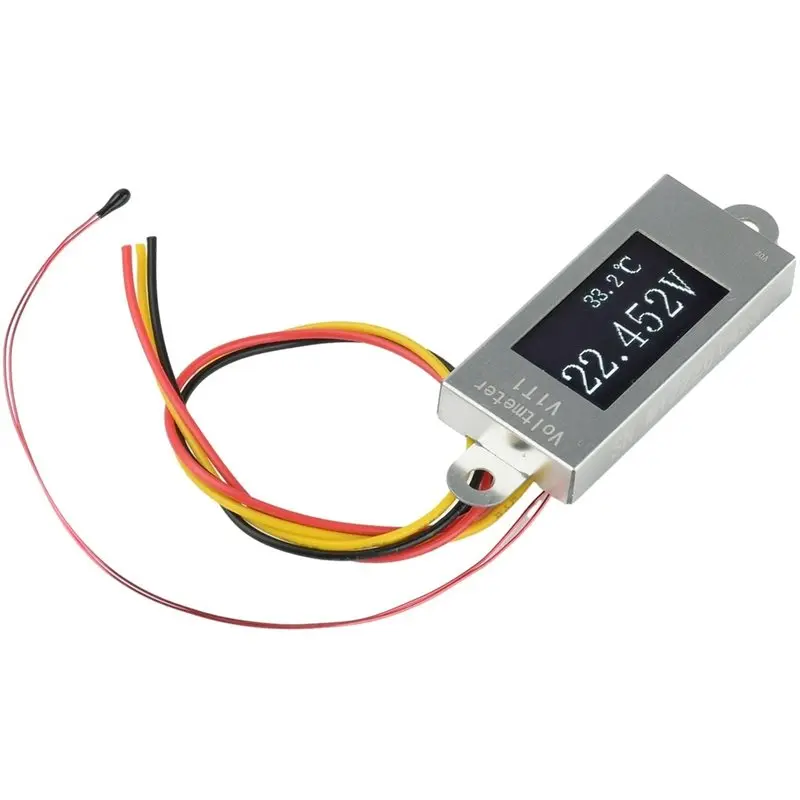 B50C DC 5-30V 0-99°C Digital Temperature&Voltage Display Meter