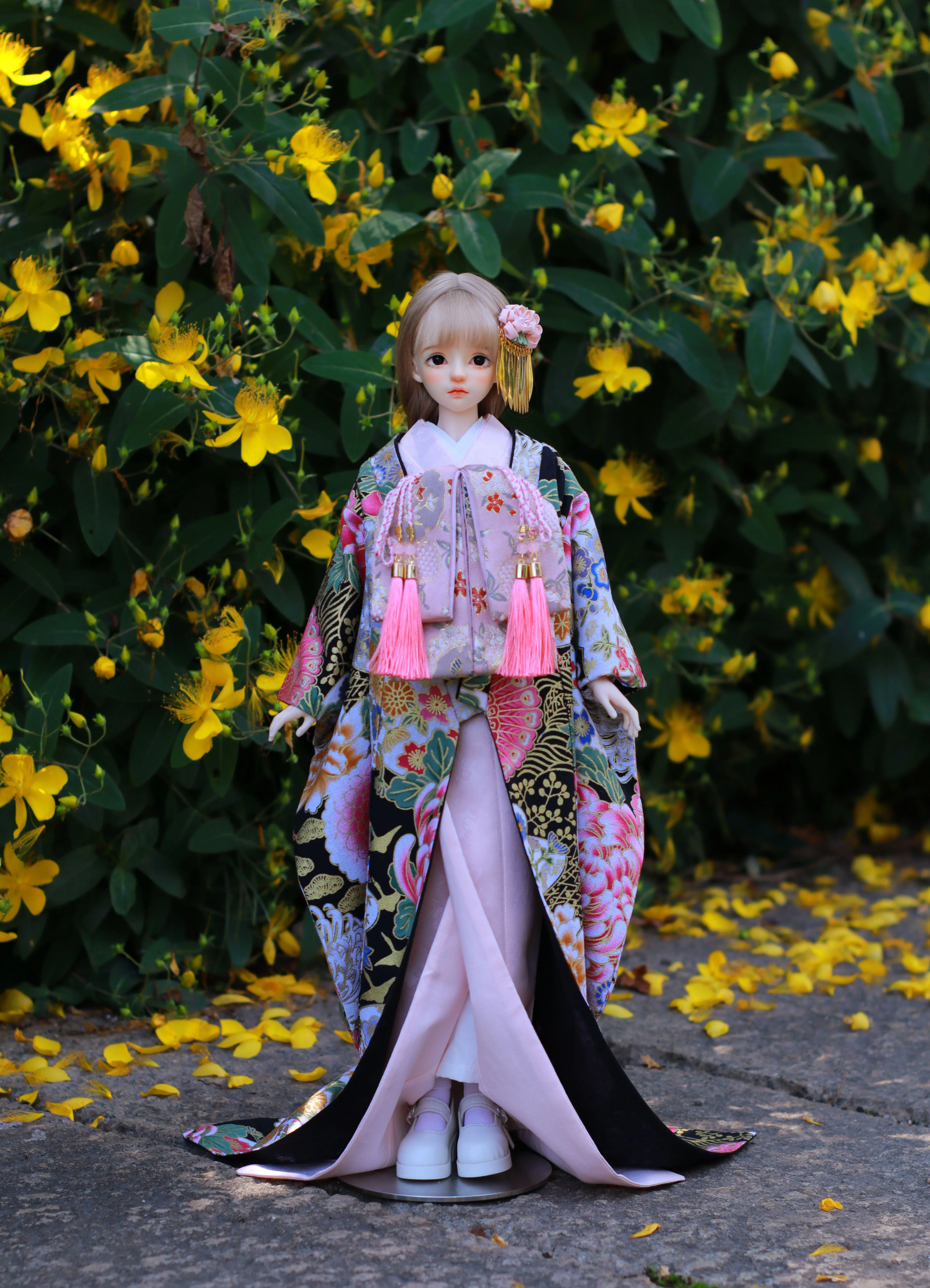1/4 1/3 BJD Japanese Ancient Costume Outfit Oiran Kimono For SD13 Girl ID72 Uncle Doll Clothes Accessories Customized Size A2214