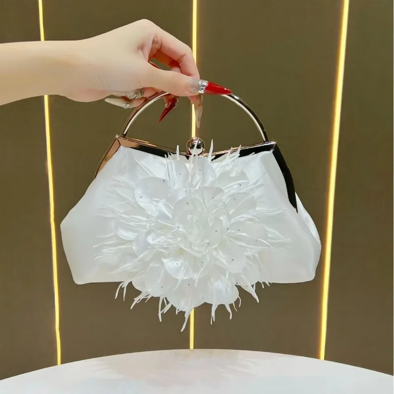 Dinner Bag, Cheongsam, Handbag, Celebrity Temperament, Versatile Flower Handbag, Little Fairy Handbag.