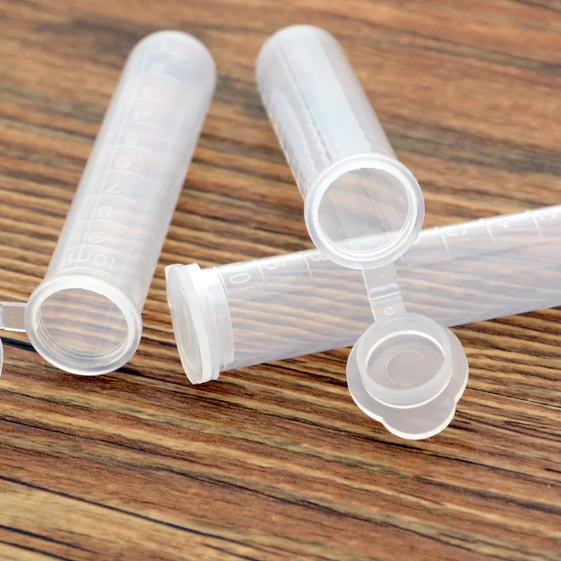 100Pcs Multi-functional Transparent Plastic Storage Bottle with Lid Needle Box Travel Portable Pill Case Cosmetic Refill Tube