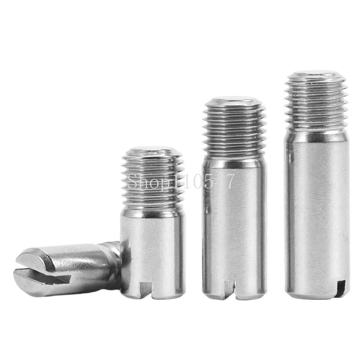 M2 M2.5 M3 M4 M5 M6 M8 M10 Slotted Cylindrical Pin Dowel Male Thread Locating Pin 304 Stainless Steel Length 5-50mm
