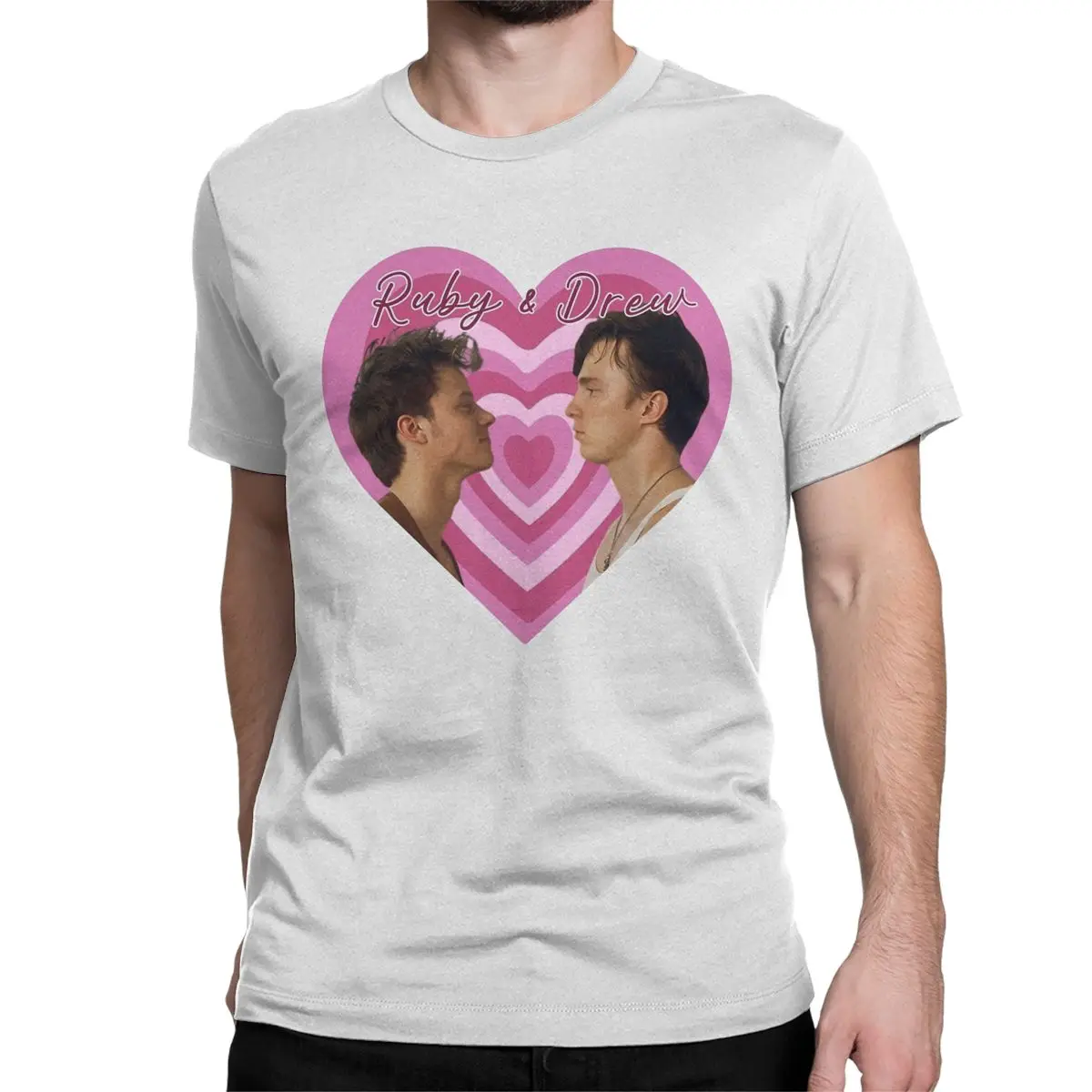 Rudy Pankow And Drew Starkey Love T-Shirts for Men Women Vintage 100% Cotton Tees Short Sleeve T Shirts New Arrival Clothing