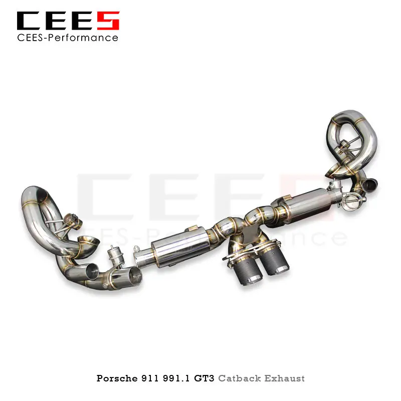 CEES Catback Exhaust for Porsche 911 991.1 GT3 991 GT3 3.8T 2010-2019 Exhaust Valve Control Stainless Steel Exhaust System