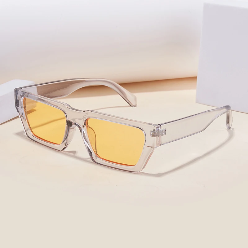 1 Stück Unisex-Sonnenbrille, neue klassische Retro-Sonnenbrille mit kleinem quadratischem Rahmen, lässig, vielseitig, Dopamin-Farbabstimmung, für Paare, Alltag, Outdoor, Strand, D