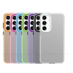 For Samsung A55 Case Cover Samsung Galaxy A55 Capas Shockproof Phone Bumper Transparent Frosted Matte Clear Fundas Samsung A55