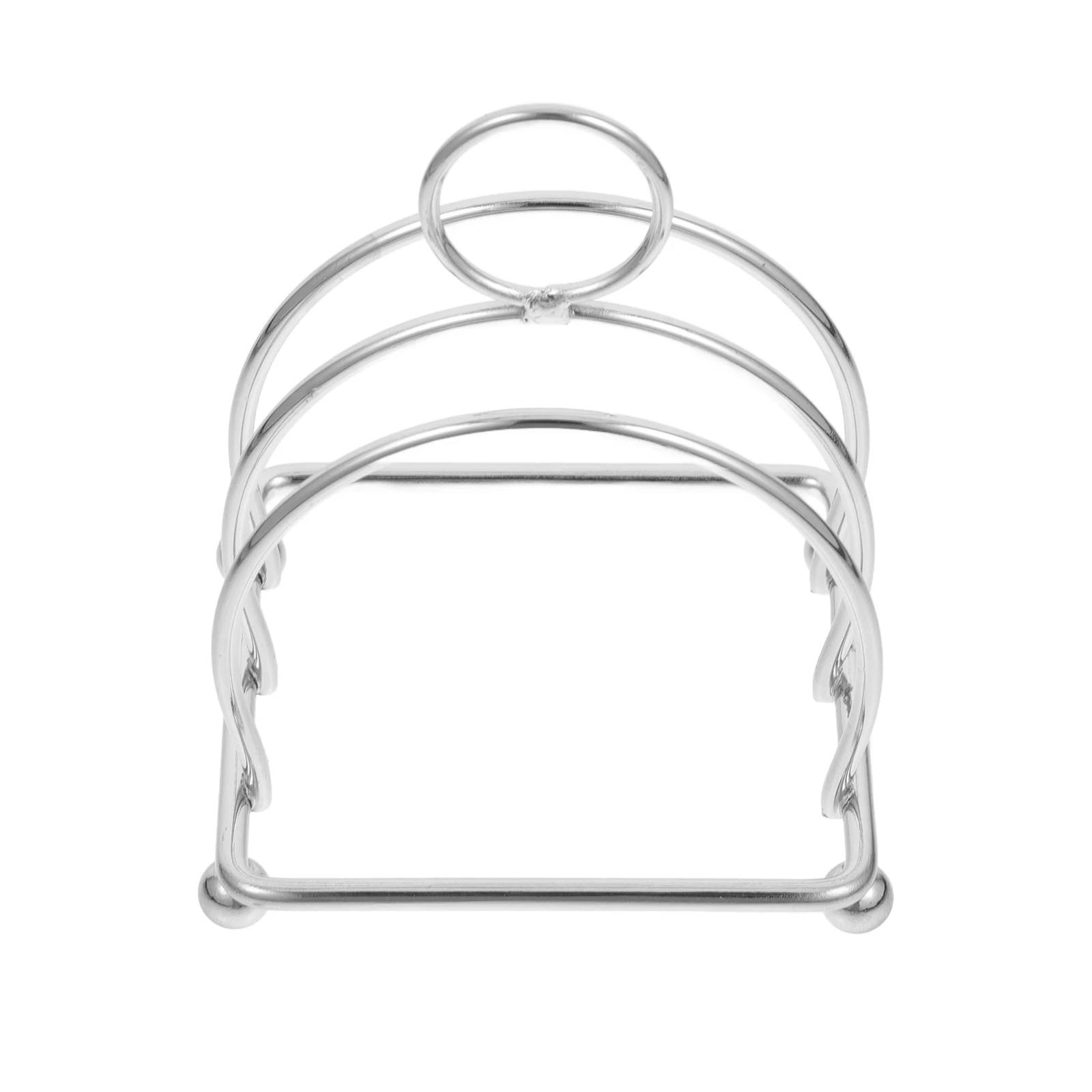 

Bread Stainless Steel Rack Stand Display Daily Use Bead Baking Silver Holder Desktop Toast Slices Travel